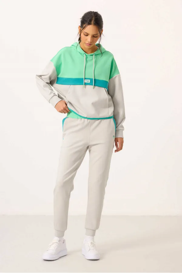 Survêtement à capuche Tommylife pour femme, color block, en gros - 95327