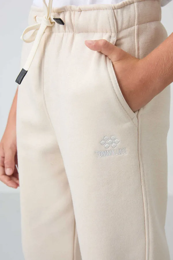 Pantalon de jogging Tommylife Wholesale Waiter Boy, coupe standard, pour garçon, référence 11225, beige.