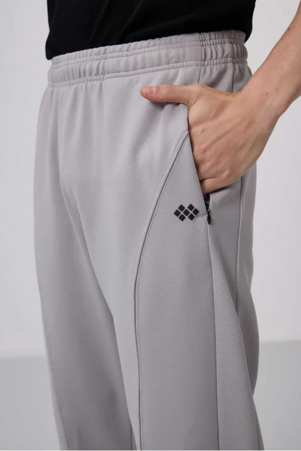 Pantalon palazzo pour homme Tommylife Wholesale, coupe standard, surface texturée, référence 82171, couleur pierre