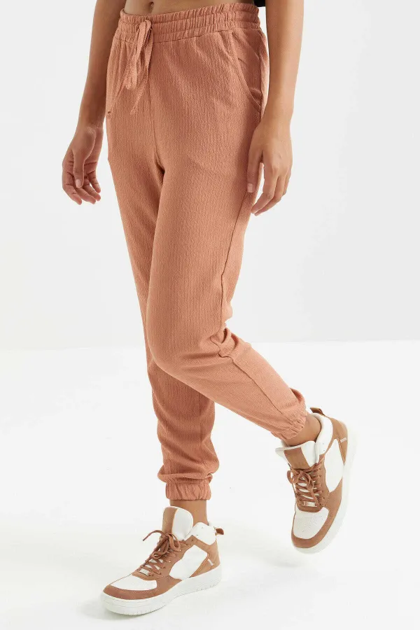 Pantalon de jogging à cordon de serrage taille haute Tommylife Wholesale pour femme - 94620