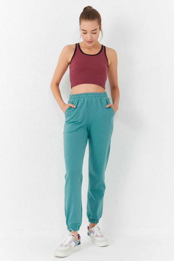 Tommylife Wholesale Burgundy Basic Sleeveless Slim Fit U-Neck Women's Crop Top Tank Top - 97162