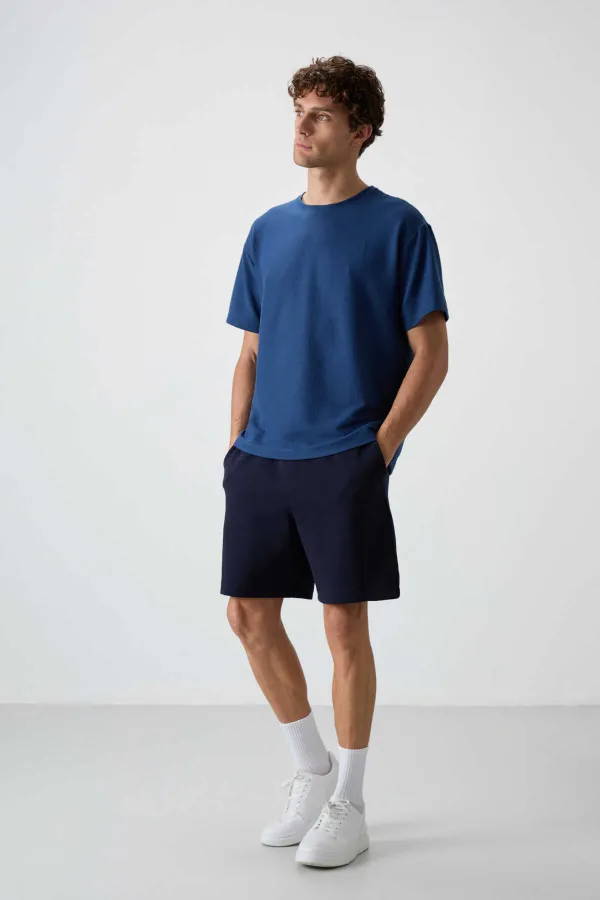 Tommylife Toptan O Yaka Oversize Basic Erkek T-Shirt 88379 Parlament