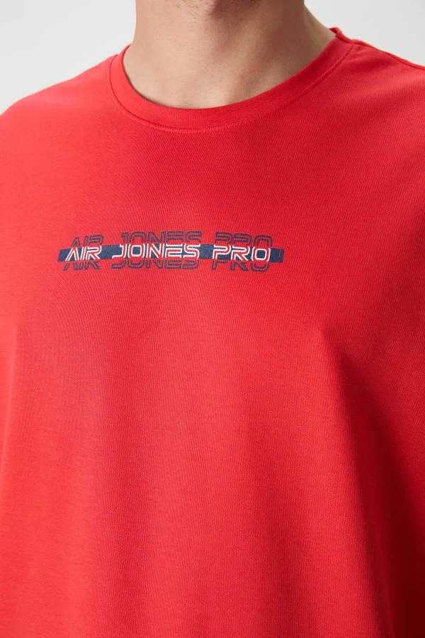 Tommylife Toptan O Yaka Oversize Baskılı Erkek T-Shirt 88365 Fiesta