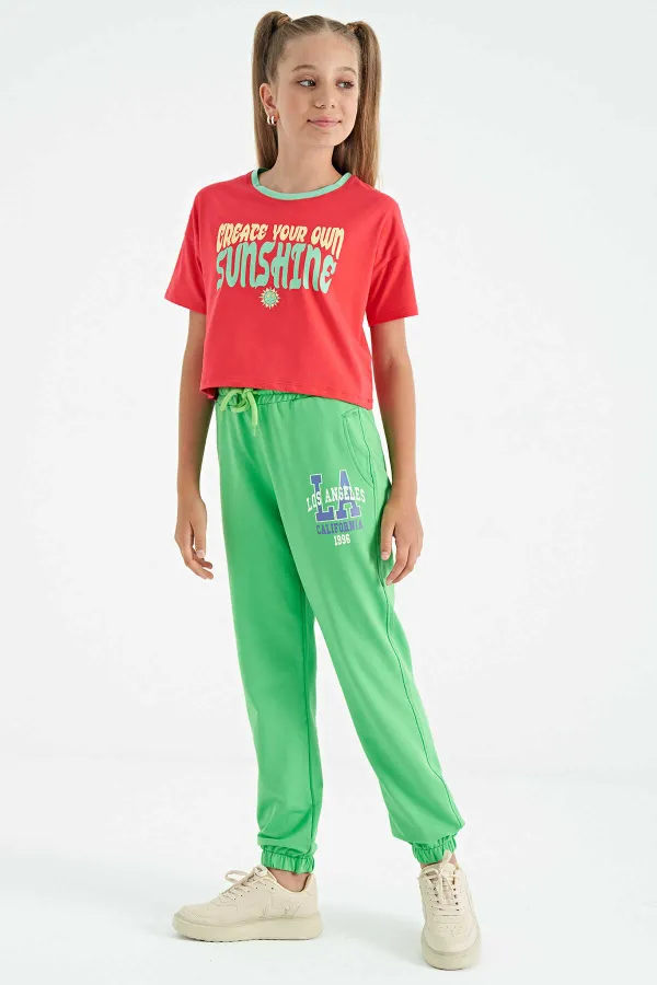 T-shirt Tommylife Wholesale Rose Gold Printed Round Neck Oversize Short Sleeve Girls - 75111