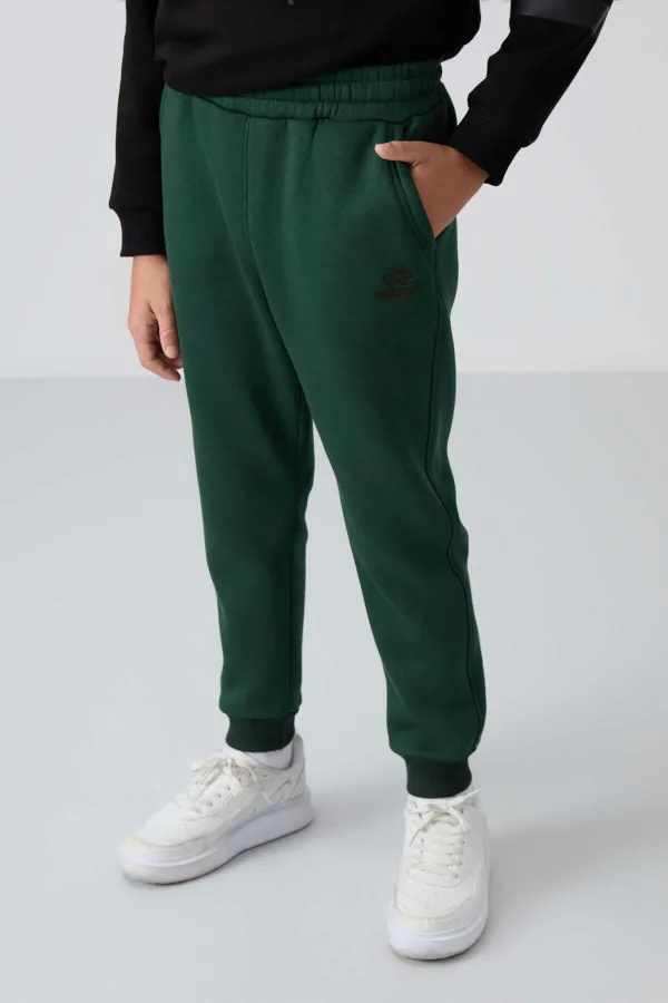 Pantalon de jogging Tommylife Wholesale pour garçon, coupe standard, vert pin, référence 11224