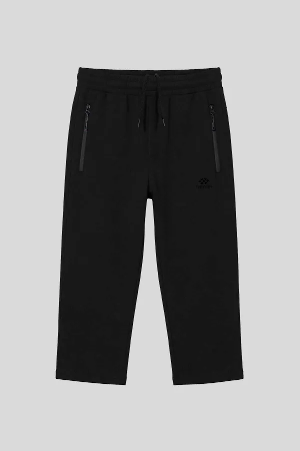 Pantalon Capri noir classique pour homme Tommylife, avec poches zippées - 83095