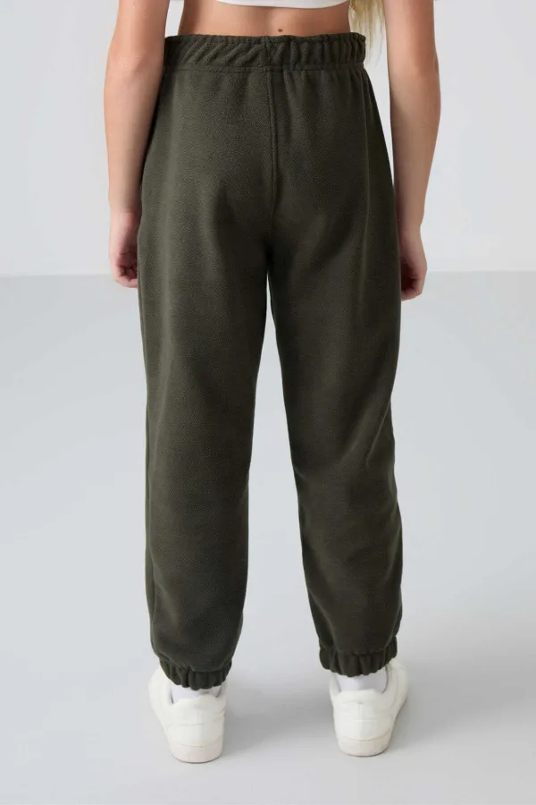 Pantalon de jogging Tommylife Wholesale pour filles de 7 à 15 ans, coupe standard, référence 75155, kaki