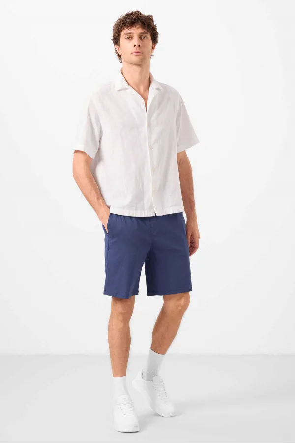 Short chino extensible léger, coupe standard, tissé, Tommylife Wholesale 81292 Parliament