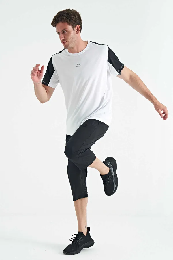 Tommylife Toptan Standart Kalıp Aktif Spor Erkek Kapri 83096 Siyah