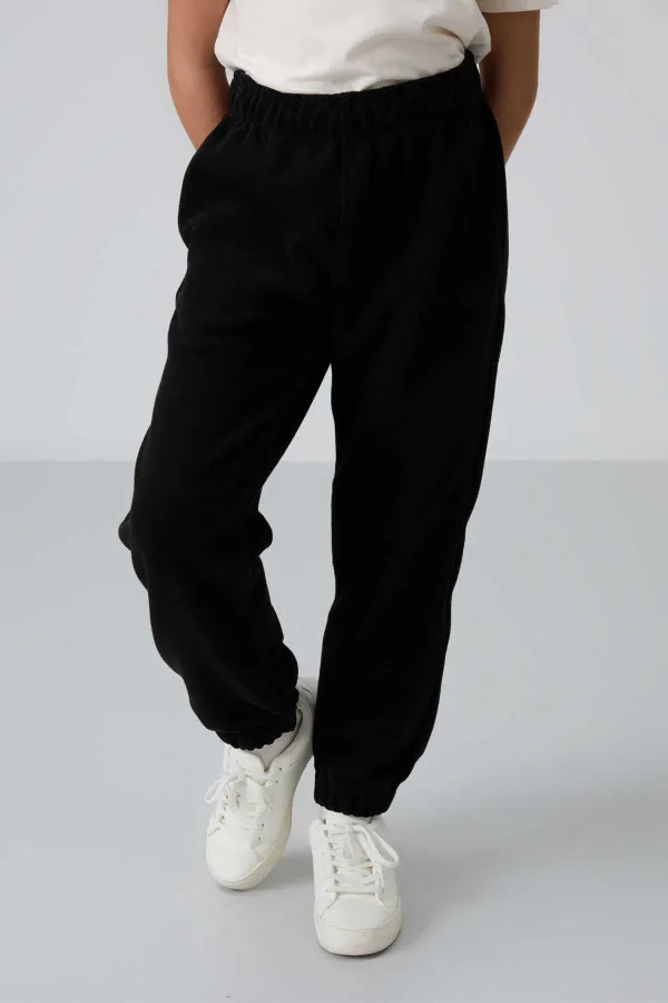 Pantalon de jogging Tommylife Wholesale pour filles de 7 à 15 ans, coupe standard, référence 75155, noir