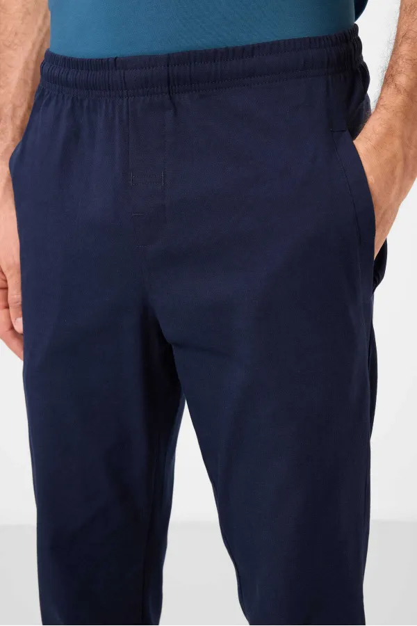 Pantalon chino extensible léger, coupe standard, tissé, Tommylife Wholesale, bleu marine, référence 82179