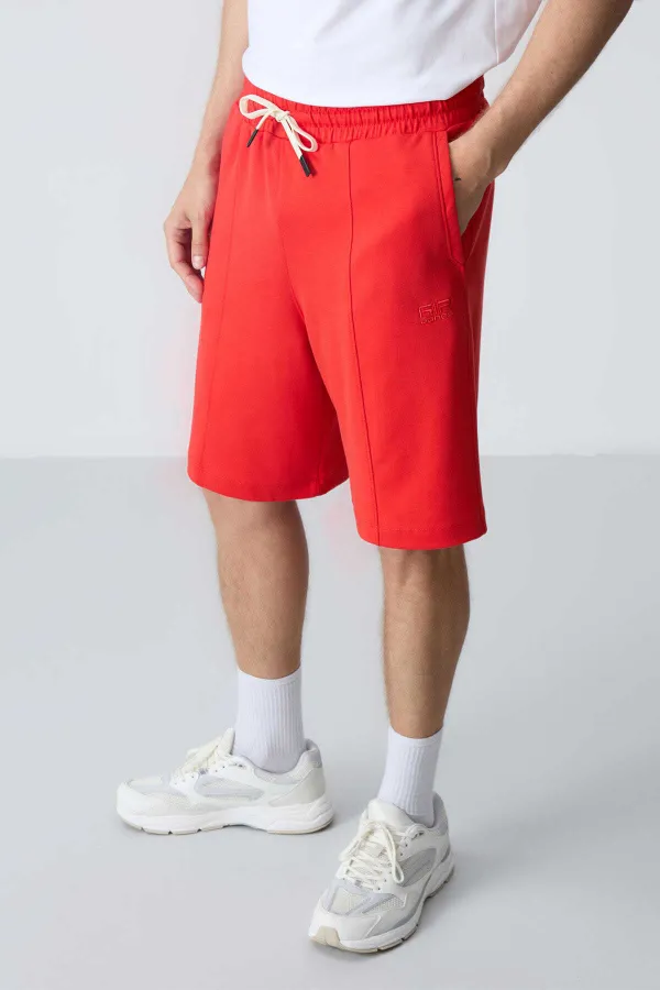 Tommylife Toptan Comfort Fit Basic Erkek Şort 81277 Fiesta