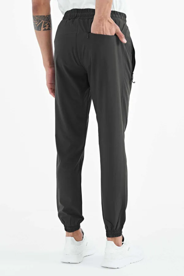 Tommylife Wholesale Khaki Men's Basic Sweatpants with Pockets, Drawstring, Comfortable Fit, Elasticated Hem - 84826