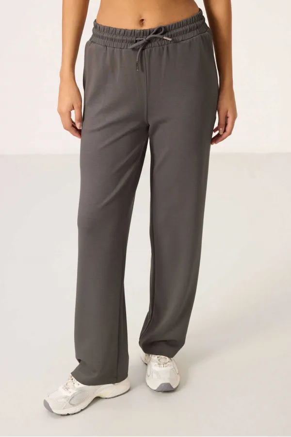 Survêtement tunique à capuche surdimensionné pour femme, texture douce, vente en gros Tommylife - 95348 Gris foncé