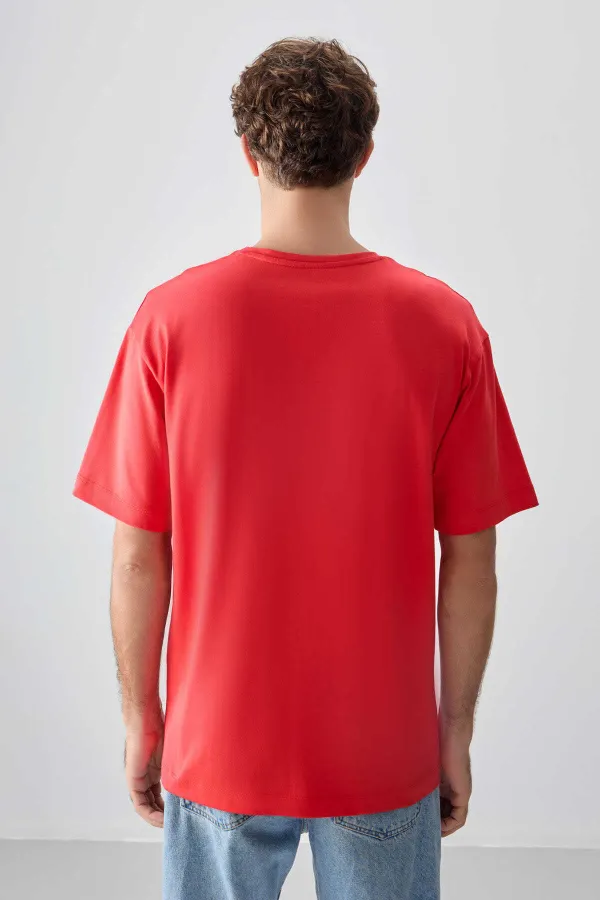 Tommylife Toptan O Yaka Oversize Baskılı Erkek T-Shirt 88361 Fiesta