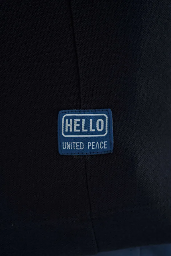 Tommylife Toptan Lacivert Yazı Nakışlı Baskı Detaylı Standart Kalıp Polo Yaka Erkek T-Shirt - 88239