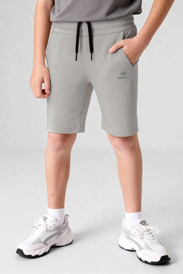 Tommlife Wholesale Stone Standard Fit Basic Performance Boys Shorts - 11303
