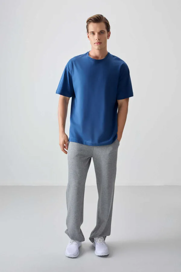 Tommylife Toptan O Yaka Oversize Basic Erkek T-Shirt 88353 Parlament