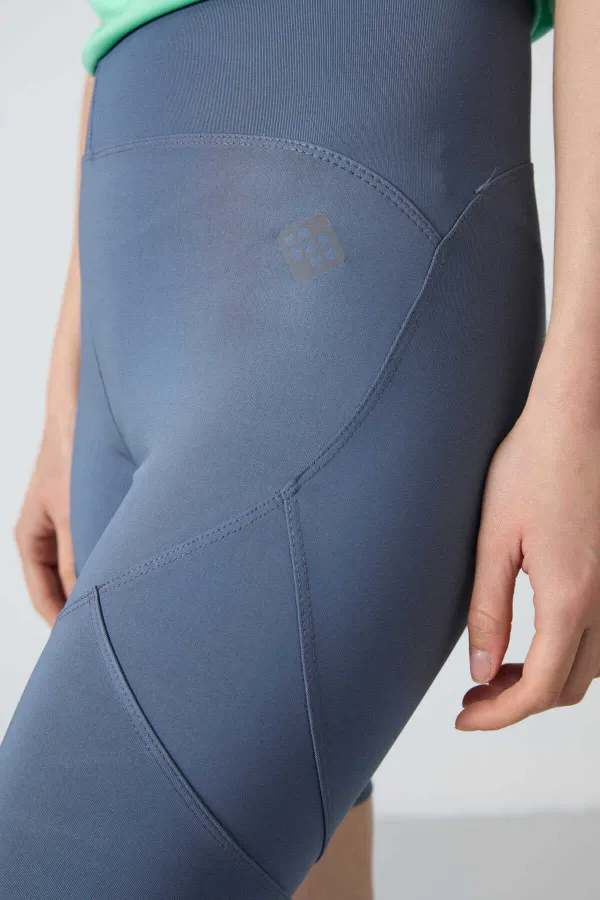 Tommylife Wholesale High Waist Biker Women's Leggings 91013 Petrol