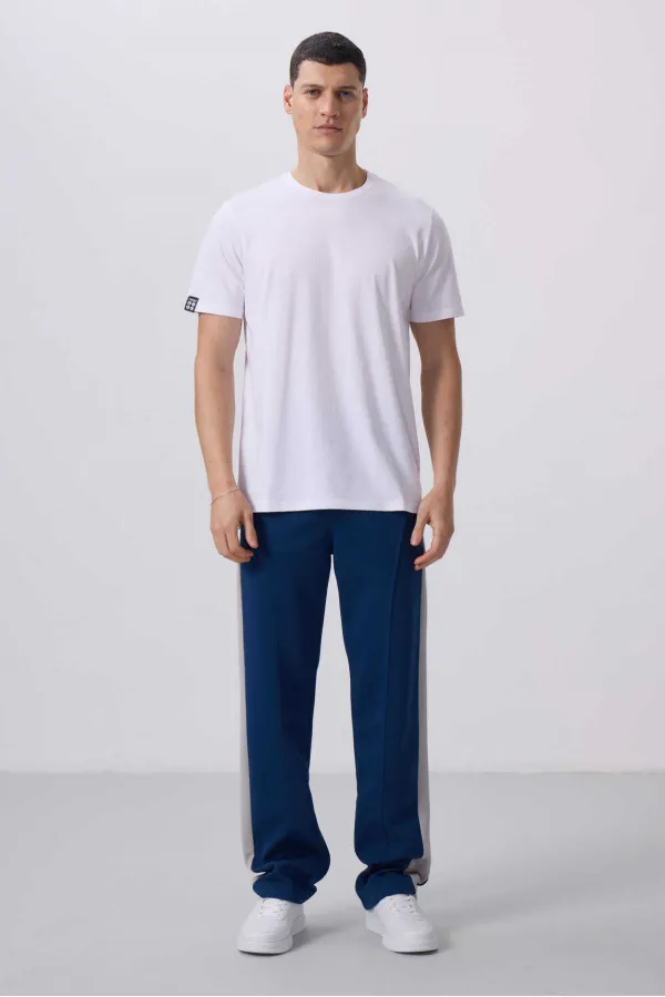 T-shirt basique Tommylife Wholesale à col rond et coupe standard pour homme, référence 87911, blanc