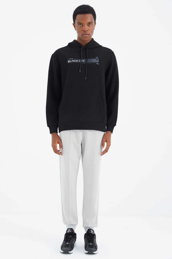 Tommylife Toptan Taş Bağcıklı Ön Dikiş Detaylı Standart Kalıp Erkek Eşofman Alt - 84994