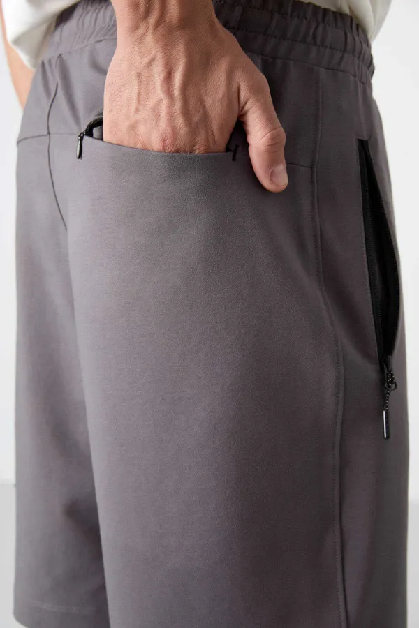 Short Tommylife Wholesale Standard Fit Basic pour homme 81136 Gris foncé