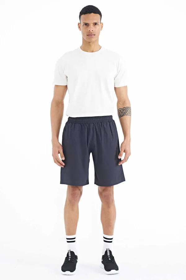 Tommylife Toptan Antrasit Yan Cep Detaylı Lastikli Erkek Şort - 81238