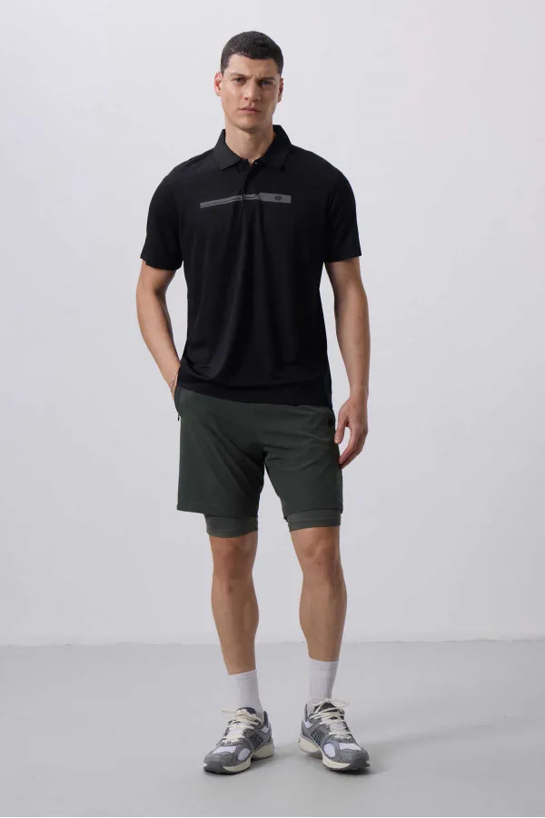Collants et shorts Tommylife en polyester à motif standard pour homme, vente en gros, 81287 kaki