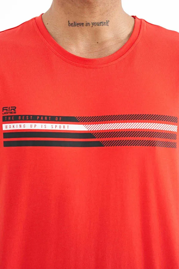 Tommylife Toptan Stew O Yaka Standart Kalıp Baskılı Erkek T-Shirt 88229 Fiesta