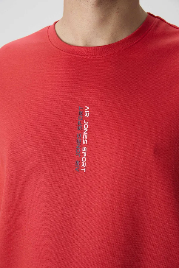 Tommylife Toptan O Yaka Oversize Baskılı Erkek T-Shirt 88368 Fiesta