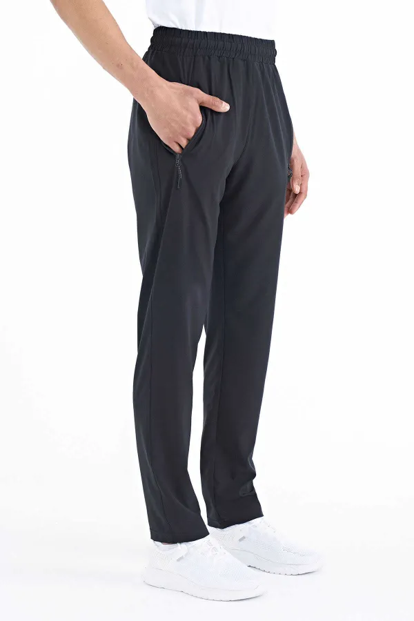 Bas de survêtement Tommylife pour homme, coupe classique, coupe standard, trois poches, 84768, noir