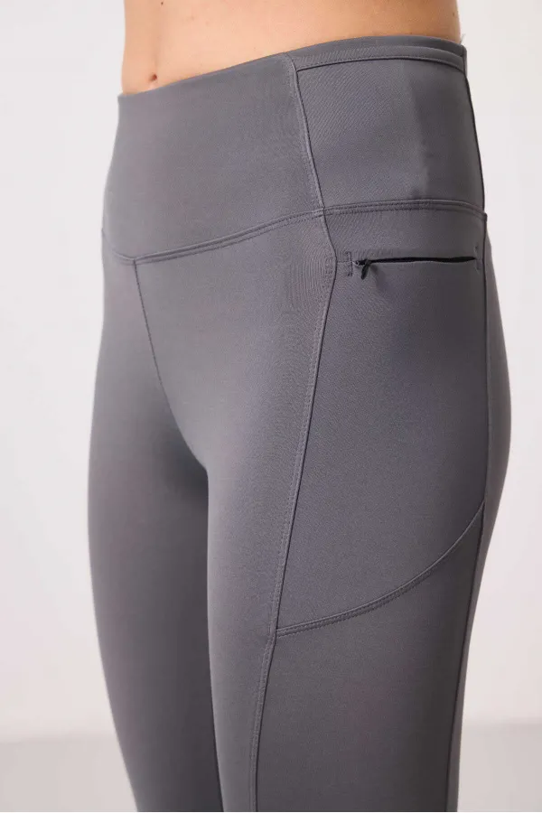 Tommylife Wholesale Polyester Flexible Standard Fit Performance Women's Leggings - 94667 Dark Grey