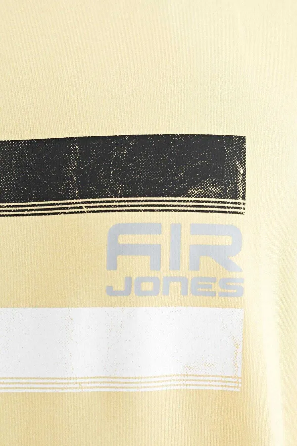 Tommylife Wholesale Donald Trump Crew Neck Standard Fit Printed Men's T-Shirt 88217 Yellow