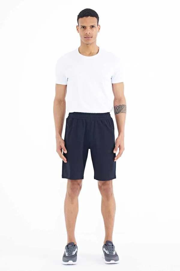Tommylife Toptan Ryan Standart Kalıp Basic Erkek Şort 81239 Lacivert