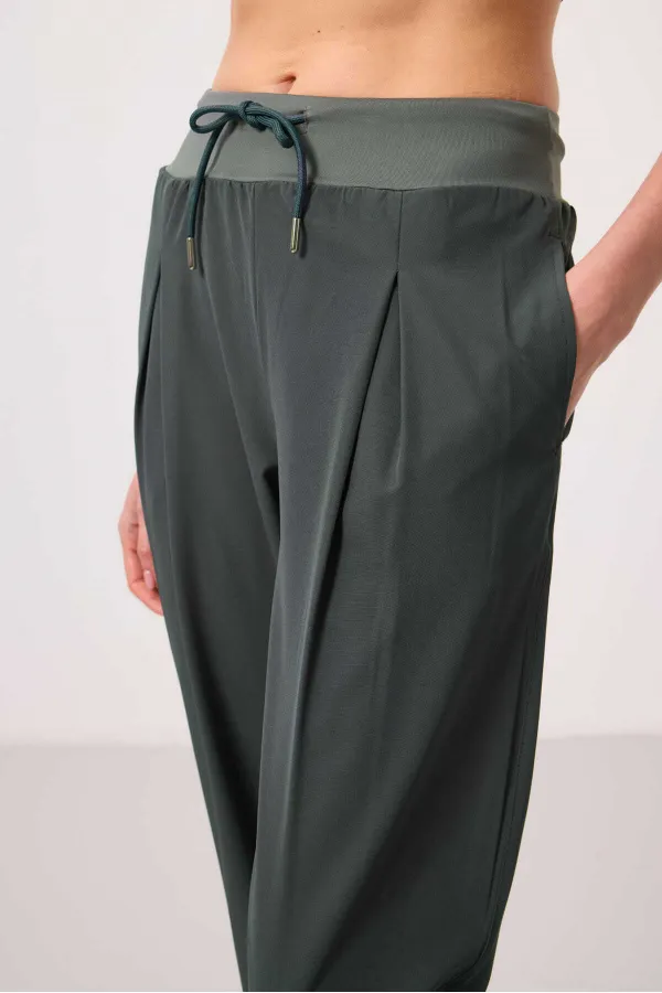 Pantalon femme coupe standard en polyester Tommylife en gros - 94677 kaki