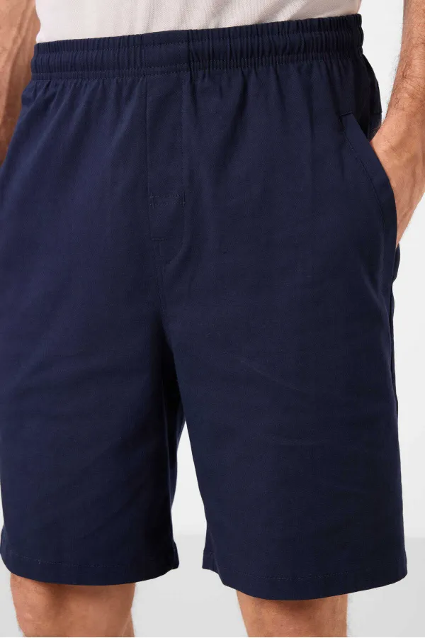 Short chino extensible léger, coupe standard, tissé, Tommylife Wholesale, bleu marine, référence 81292