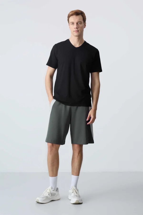 Tommylife Toptan Comfort Fit Basic Erkek Şort 81280 Haki