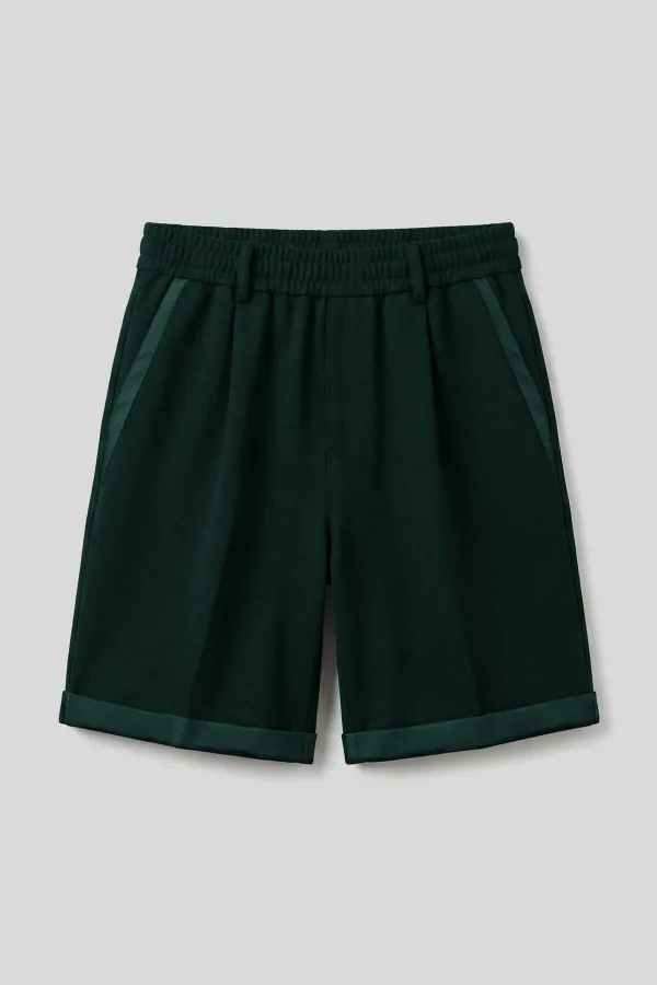 Short basique oversize vert pin Tommylife pour homme avec ceinture - 81285