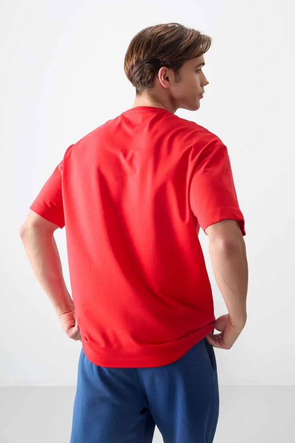 Tommylife Wholesale Crew Neck Oversize Printed Men's T-Shirt 88373 Fiesta