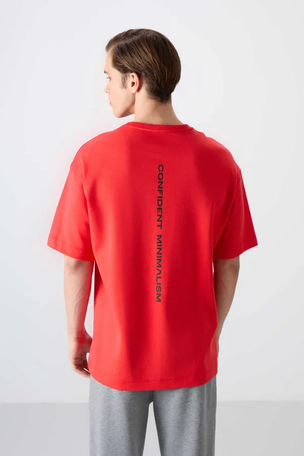 Tommylife Wholesale Crew Neck Oversize Printed Men's T-Shirt 88321 Fiesta