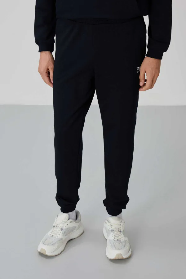 Tommylife Toptan Herbert Standart Kalıp Dik Yaka Erkek Eşofman Takım 85233 Lacivert