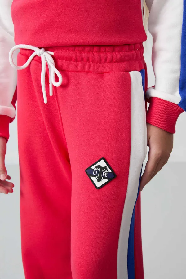 Ensemble de survêtement Tommylife Wholesale pour filles de 7 à 15 ans, col rond, coupe standard, réf. 75165 Viva Red