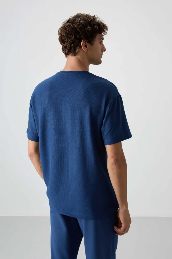 Tommylife Toptan O Yaka Oversize Basic Erkek T-Shirt 88380 Parlament