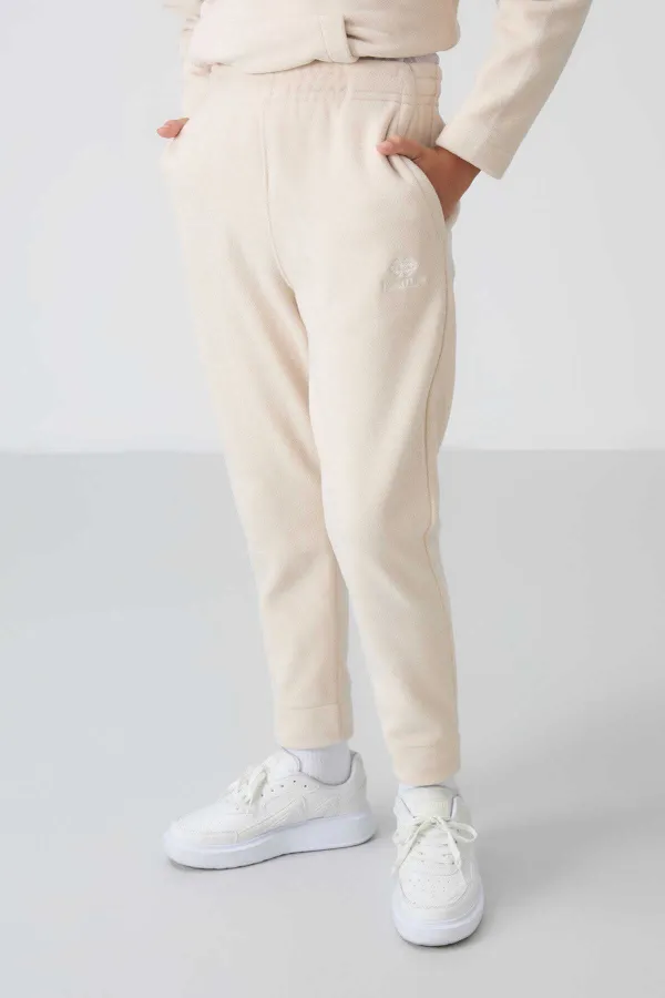 Ensemble de survêtement en polaire à col montant Tommylife Wholesale Serverer Boy, beige, référence 11218