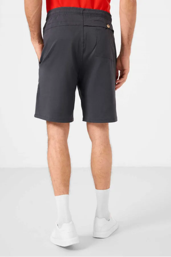 Short chino extensible léger, coupe standard, tissé, Tommylife Wholesale, gris, référence 81292