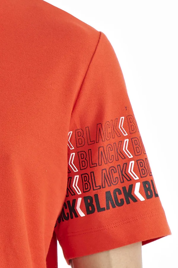 Tommylife Toptan Fiesta Kol Baskı Detaylı Polo Yaka Standart Form Erkek T-Shirt - 88240