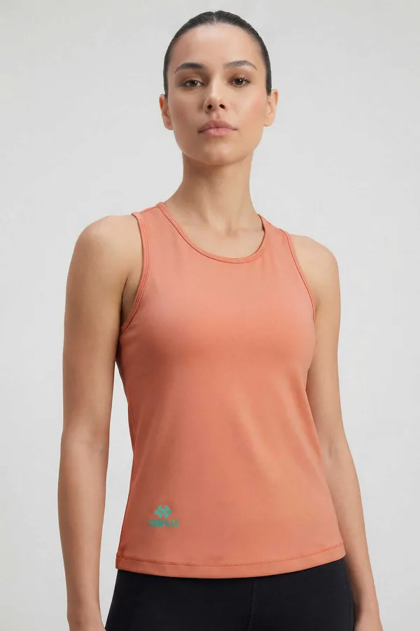 Débardeur de sport Tommylife Wholesale Coral coupe standard pour femme avec détail croisé au dos - 97296