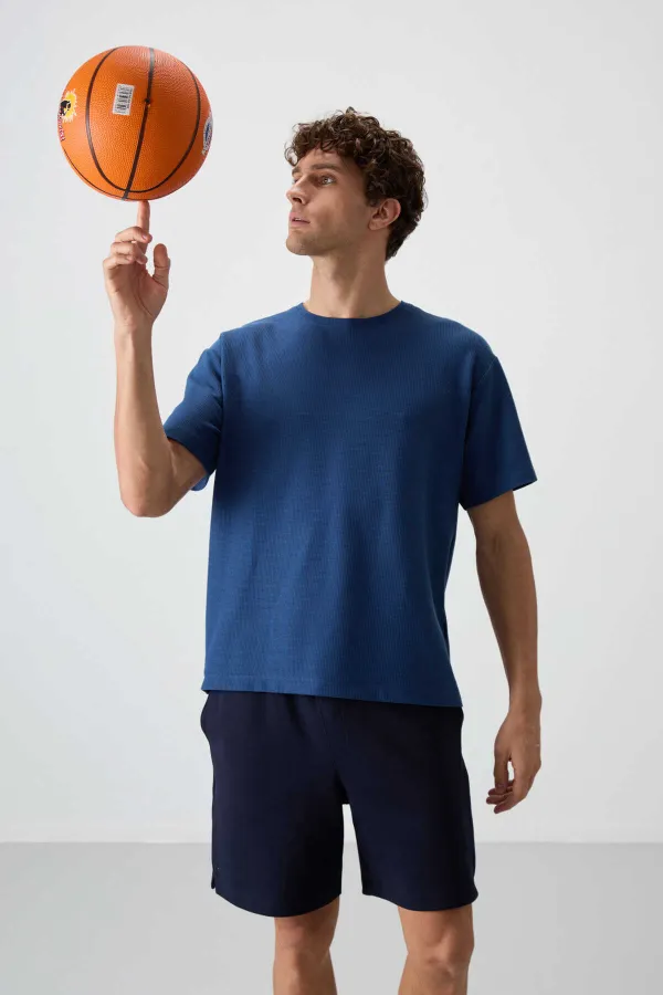 Tommylife Toptan O Yaka Oversize Basic Erkek T-Shirt 88379 Parlament