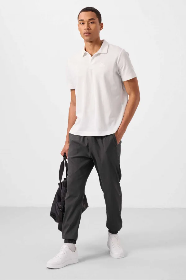Pantalon chino extensible léger, coupe standard, tissé, Tommylife Wholesale, 82176, anthracite