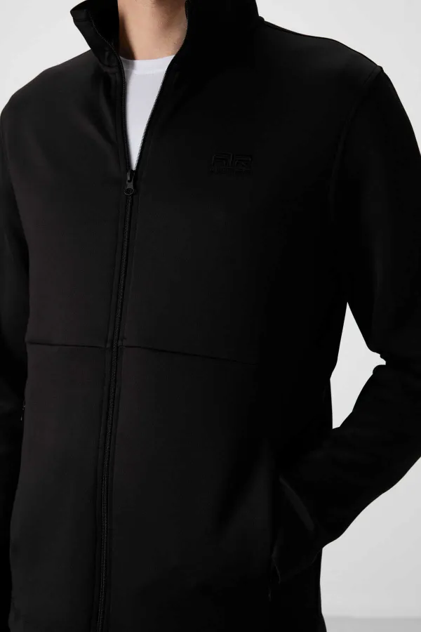 Tommylife Toptan Bran Standart Kalıp Scuba Basic Erkek Eşofman Takım 85199 Siyah